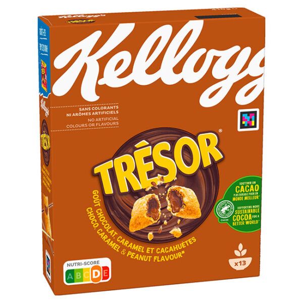 Kelloggs Trésor cereal box